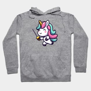 Fencing Unicorn Olympics🤺🦄 - En Garde for Cuteness! Hoodie